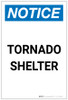 Notice: Tornado Shelter Portrait - Label