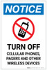 Notice: Turn Off Cellular Phones Pagers Other Wireless Devices No Cellphone Icon Portrait - Label Notice: Turn Off Cellular Phones Pagers Other Wireless Devices No Cellphone Icon Portrait - Label