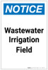Notice: Wastewater Irrigation Field Portrait - Label