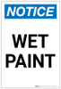 Notice: Wet Paint Portrait - Label Notice: Wet Paint Portrait - Label