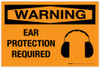Warning: Ear Protection Required with Graphic - Label Warning: Ear Protection Required with Graphic - Label