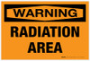 Warning: Radiation Area Landscape - Label Warning: Radiation Area Landscape - Label