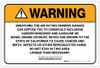 Warning: Prop 65 Parking Garage - Label