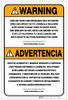 Warning: Prop 65 Food and Beverages Bilingual (Spanish) - Label Warning: Prop 65 Food and Beverages Bilingual (Spanish) - Label