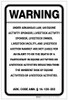 Warning: Arkansas Equine Liability AR - Label
