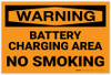 Warning: Battery Charging No Smoking - Label Warning: Battery Charging No Smoking - Label
