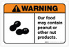 Warning: Food May Contain Peanut Or Nut Products With Graphic - Label Warning: Food May Contain Peanut Or Nut Products With Graphic - Label