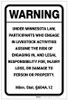 Warning: Minnesota Equine Liability MN - Label