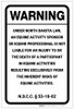Warning: North Dakota Equine Liability ND - Label