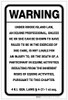 Warning: Rhode Island Equine RI - Label