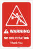 Warning: No Solicitation Thank You with Icon Portrait - Label Warning: No Solicitation Thank You with Icon Portrait - Label