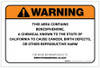 Warning: Prop 65 Benzophenone - Label Warning: Prop 65 Benzophenone - Label