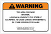 Warning: Prop 65 Bitumen - Label