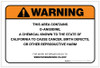 Warning: Prop 65 O-Anisidine - Label