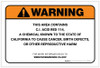 Warning: Prop 65 C.I. Acid Red 114 - Label