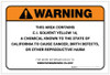 Warning: Prop 65 C.I. Solvent Yellow 14 - Label