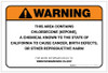 Warning: Prop 65 Chlordecone Kepone - Label