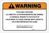 Warning: Prop 65 2,6 Dimethyl-N-Nitrosomorpholine (DMNM) - Label
