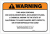 Warning: Prop 65 DDE Dichlorodiphenyl Dichloroethylene - Label