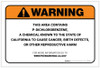 Warning: Prop 65 P-Dichlorobenzene - Label