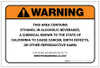 Warning: Prop 65 Ethanol in Alcoholic Beverages - Label