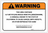 Warning: Prop 65 4,4' Methylene Bis(N,N-Dimethyl)Benzenamine - Label