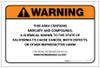 Warning: Prop 65 Mercury And Compounds - Label