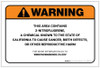 Warning: Prop 65 2 Nitrofluorene - Label