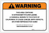 Warning: Prop 65 N-Nitrosomethylvinylamine - Label Warning: Prop 65 N-Nitrosomethylvinylamine - Label