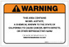 Warning: Prop 65 Nickel Acetate - Label Warning: Prop 65 Nickel Acetate - Label