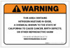 Warning: Prop 65 Nitrogen Mustard N-Oxide - Label