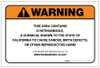 Warning: Prop 65 O-Nitroanisole - Label Warning: Prop 65 O-Nitroanisole - Label