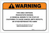 Warning: Prop 65 Pravastatin Sodium - Label Warning: Prop 65 Pravastatin Sodium - Label