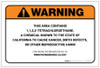 Warning: Prop 65 1,1,2,2-Tetrachloroethane - Label