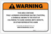 Warning: Prop 65 Tris (1-Aziridinyl)Phosphine Sulfide (Thiotepa) - Label