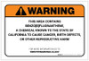 Warning: Prop 65 Benzo [B] fluoranthene - Label