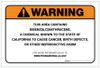 Warning: Prop 65 Dibenz [A,C] Anthracene - Label