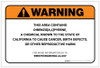 Warning: Prop 65 Dibenzo [A,L] Pyrene - Label
