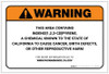 Warning: Prop 65 Indeno[1,2,3-CD]Pyrene - Label