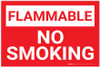 Flammable No Smoking Red Landscape - Label