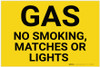 Gas No Smoking Matches Or Lights Landscape - Label