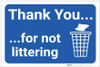 Thank You For Not Littering with Icon Landscape - Label