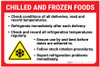 Chilled And Frozen Foods Guidelines with Icon Landscape - Label Chilled And Frozen Foods Guidelines with Icon Landscape - Label