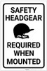Safety Headgear Required when Mounted - Horse Riding - Label Safety Headgear Required when Mounted - Horse Riding - Label