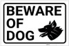 Beware Of Dog with Icon Landscape - Label