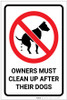 Owners Must Clean Up After Dogs with Icon Portrait - Label Owners Must Clean Up After Dogs with Icon Portrait - Label