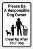 Please Be A Responsible Dog Owner with Icon Portrait - Label
