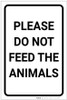 Please Do Not Feed the Animals Portrait - Label Please Do Not Feed the Animals Portrait - Label
