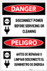 Danger: Disconnect Power Before Servicing Bilingual Spanish - Label Danger: Disconnect Power Before Servicing Bilingual Spanish - Label