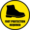 Foot Protection Required Floor Sign